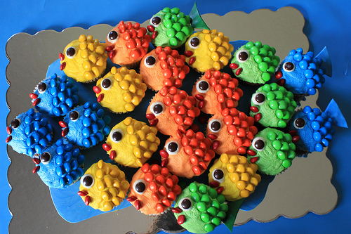 3 Easy Fish Cupcake Ideas